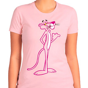 Polera Mujer Pantera Rosa Ajustada Grafimax
