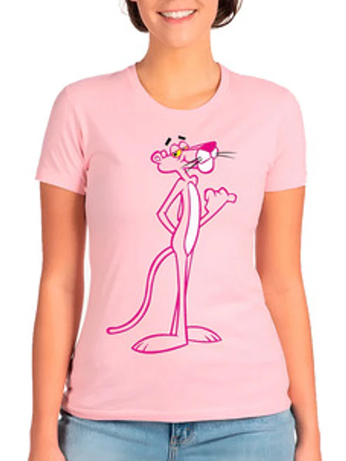 Polera Mujer Pantera Rosa Ajustada Grafimax 1