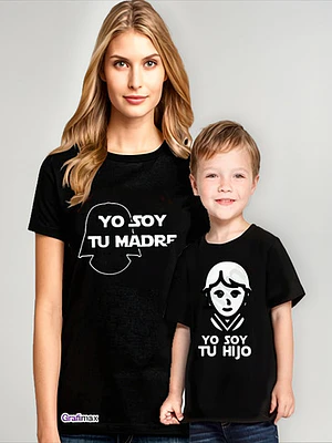 Polera Mamá E Hijo Soy Tu Madre Familia Star Wars Grafimax