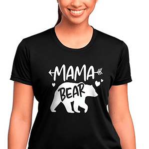 Polera Mamá Bear Osa Regalo Mujer Algodón Premium Grafimax