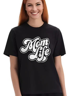 Polera Mamá Mom Life Regalo Mujer Algodón Premium Grafimax