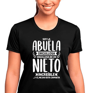 Polera Mamá Abuelo Mensaje Nieto Mujer Familia Grafimax