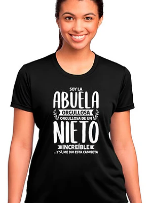 Polera Mamá Abuelo Mensaje Nieto Mujer Familia Grafimax