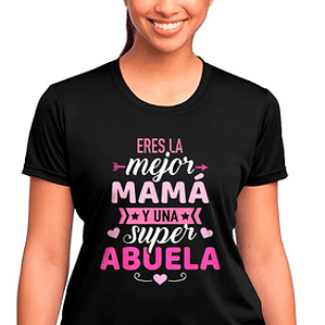 Polera Mejor Abuela Regalo Mamá Algodón Premium Grafimax