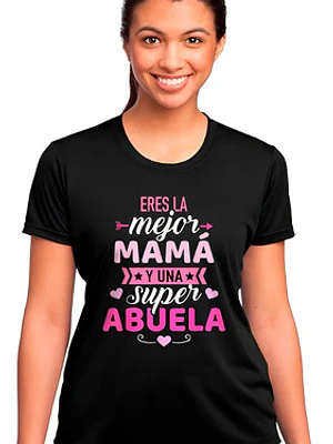 Polera Mejor Abuela Regalo Mamá Algodón Premium Grafimax