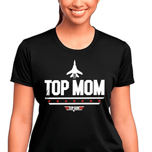 Polera Top Mom Top Gun Regalo Mamá Algodón Premium Grafimax