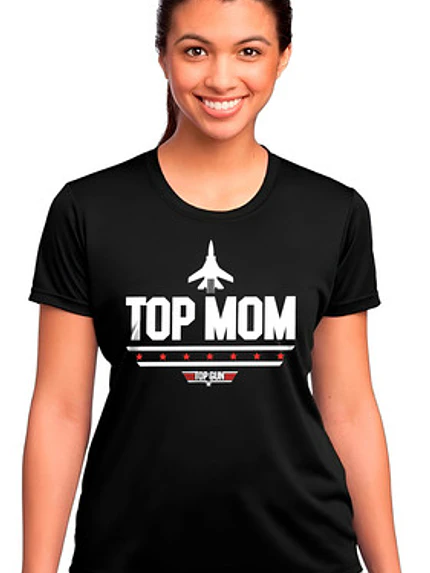 Polera Top Mom Top Gun Regalo Mamá Algodón Premium Grafimax 1