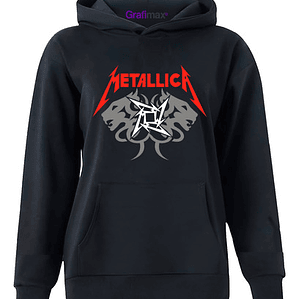 Polerón Mujer Metallica León Banda Metal Algodón Grafimax