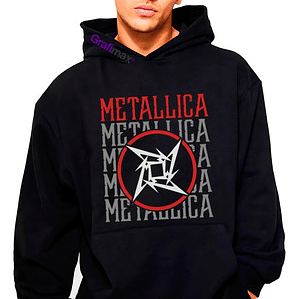 Polerón Metallica Banda Heavy Metal Algodón Grafimax