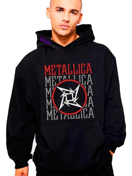 Polerón Metallica Banda Heavy Metal Algodón Grafimax 1