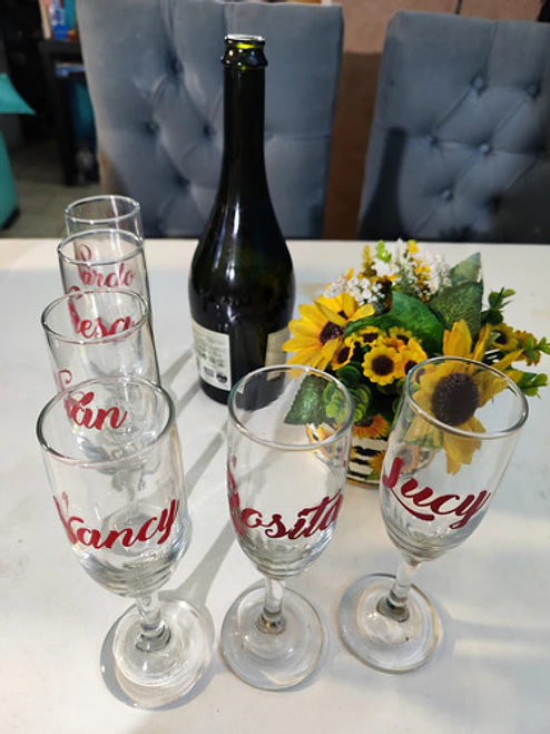 Pack 2 Copas De Vino Personalizadas Incluye Diseño Grafimax 2