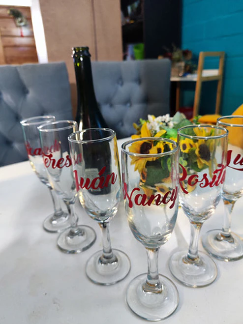 Pack 2 Copas De Vino Personalizadas Incluye Diseño Grafimax 3