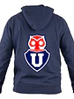 Polerón Capucha Universidad De Chile El Azul Doble Estampado Gfmx - Miniatura 2