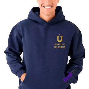 Polerón Capucha Universidad De Chile Deportes Doble Estampado Gfmx