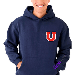 Polerón Capucha Universidad De Chile Bulla Doble Estampado Gfmx