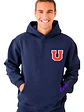 Polerón Capucha Universidad De Chile Bulla Doble Estampado Gfmx - Miniatura 1
