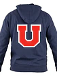 Polerón Capucha Universidad De Chile Bulla Doble Estampado Gfmx - Miniatura 2