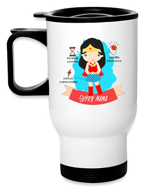 Mug Térmico Super Mamá Regalo Termo Día Madre Grafimax 1
