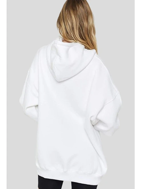 Polerón Snoopy Oversize Corazón Mujer Blanco Premium Grafimax 2