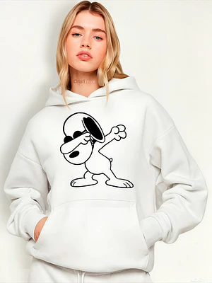 Polerón Snoopy Oversize Dub Mujer Premium Grafimax