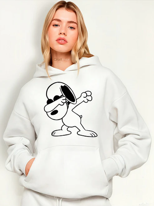 Polerón Snoopy Oversize Dub Mujer Premium Grafimax 1