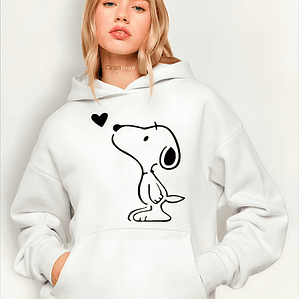 Polerón Snoopy Oversize Kiss Mujer Premium Grafimax
