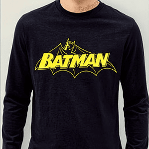 Polera Manga Larga Batman Retro Superhéroes Grafimax
