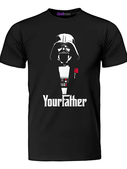 Polera Your Father Película Hombre Star Wars Grafimax 1