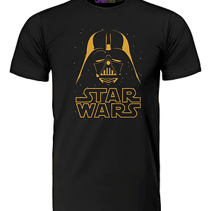 Polera Vader Película Hombre Star Wars Algodón Grafimax