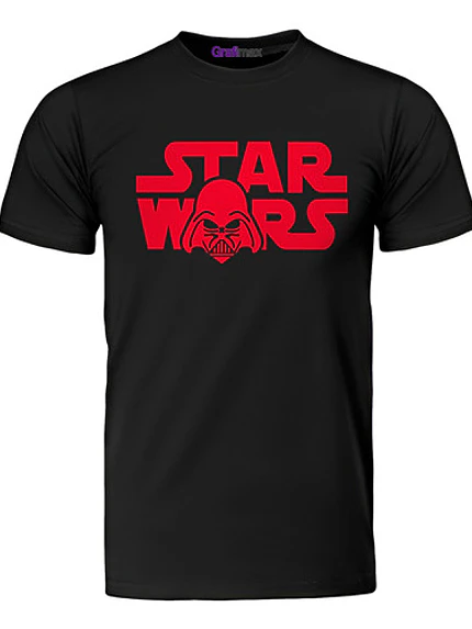 Polera Star Wars Logo Movie Hombre Algodón Grafimax 1