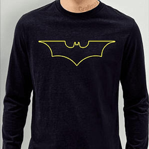 Polera Manga Larga Batman Dark Knight Superhéroes Grafimax