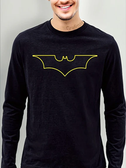 Polera Manga Larga Batman Dark Knight Superhéroes Grafimax 1