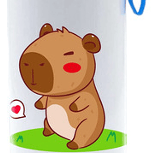 Botella Agua Capibara Corazón 750 Ml Grafimax