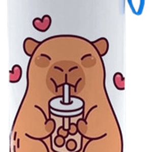 Botella Agua Capibara Bubble Tea Corazones 750 Ml Grafimax