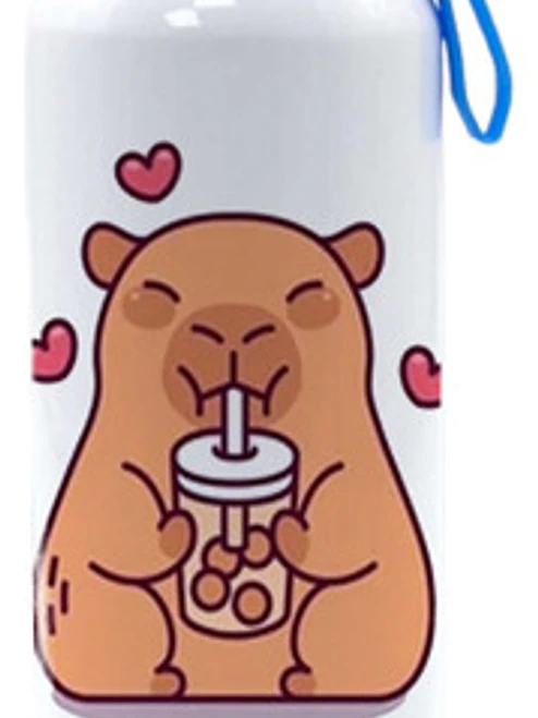 Botella Agua Capibara Bubble Tea Corazones 750 Ml Grafimax 1
