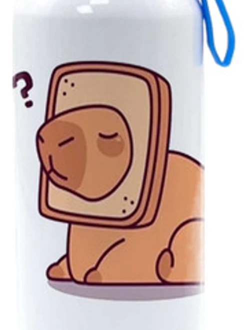 Botella Agua Capibara Carpincho Pan 750 Ml Grafimax 1