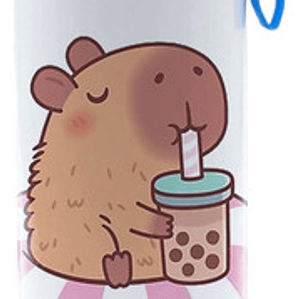 Botella Agua Capibara Bubble Tea Flotador 750 Ml Grafimax