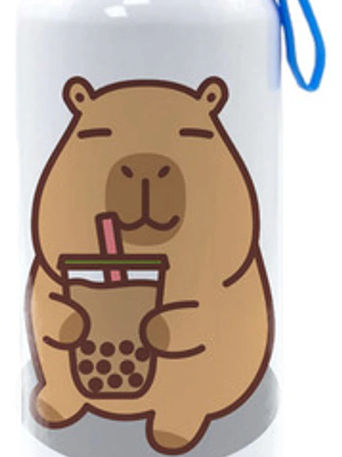 Botella Agua Capibara Sentado Bubble Tea 750 Ml Grafimax 1