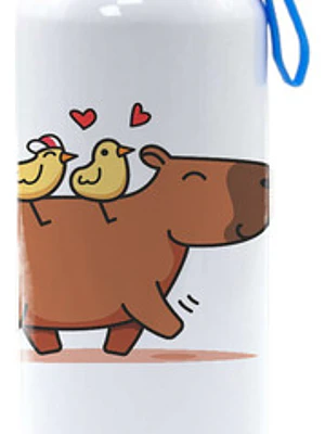 Botella Agua Capibara Carpincho Pollitos 750 Ml Grafimax