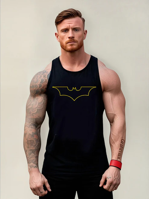 Polera Musculosa Batman Dark Knight Gym Superhéroes Grafimax 1