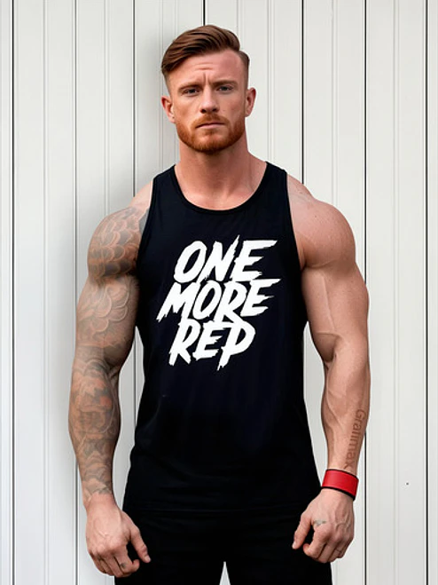 Polera One More Rep Musculosa Sudadera Gym Fitness Grafimax 1
