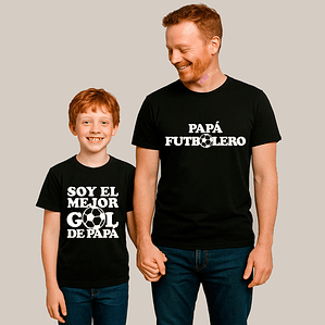 Polera Papá Hijo Futbolero Futbol Familia Pack Grafimax