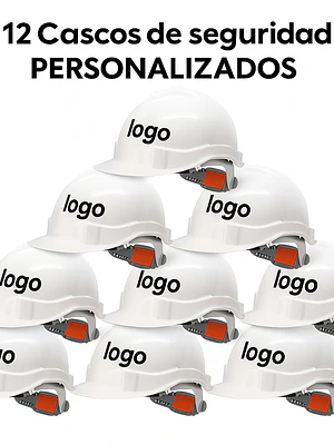 Pack 12 Cascos De Seguridad Personalizados Grafimax Pro