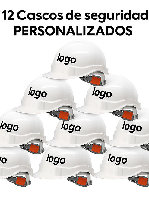 Pack 12 Cascos De Seguridad Personalizados Grafimax Pro 1