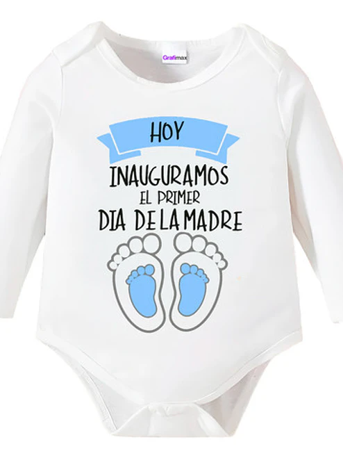 Body Bebe Pilucho Primer Día Inauguración Mamá Grafimax 1