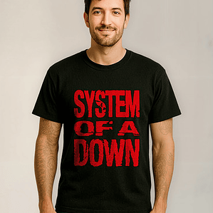 Polera System Of A Red Logo Soad Rock Metal Música Grafimax
