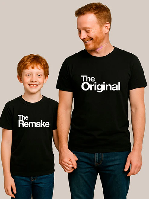 Polera Papá Hijo The Original And Remake Pack Grafimax 18