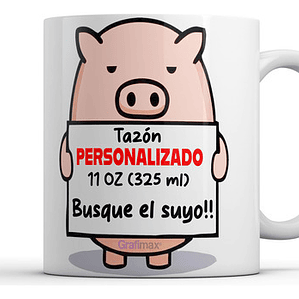 Tazón Personalizado 11Oz Hd Cerámico Envía Tu Foto - Grafimax