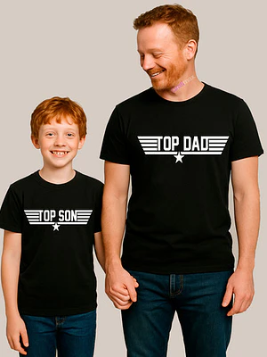 Polera Top Dad Top Gun Movie Papá Hijo Familia Pack Grafimax