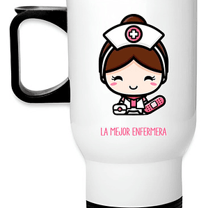 Termo Enfermera Acero Inoxidable Personalizable Grafimax